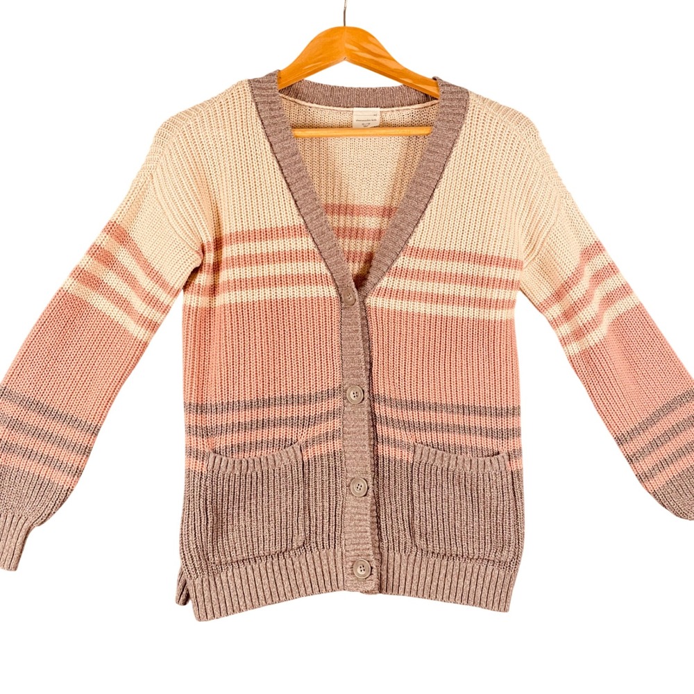 Abercrombie Kids Girls Cardigan Sweater Size 11/12 Colorblock Preppy School